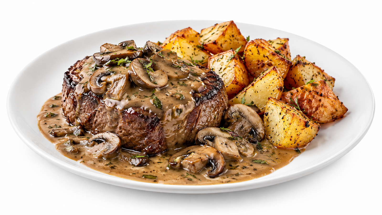 Filé Champignon com batatas