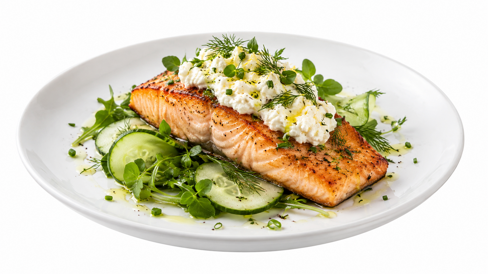 Salmão Ricotta com ervas
